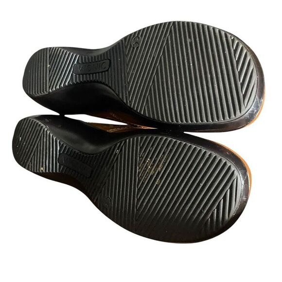 Vionic Elation Bayside Cinnamon Leather Orthaheel Buckle Clogs Mules Shoes Sz 8 - Picture 6 of 8